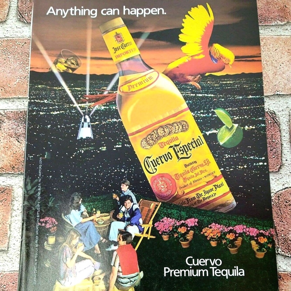 1983 Jose Cuervo Tequila Anything Can Happen Parrot Pop Art Decor Vtg Print Ad